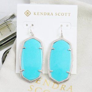 Kendra Scott Danielle Turquoise Earrings Silver
